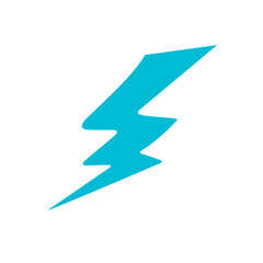 Blue thunderbolt,Lightning icons isolated on background. Render of lightning hit, electric strikes, Flash of thunderbolt.