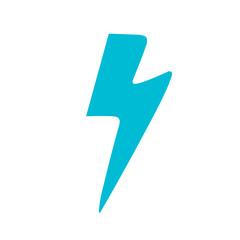 Blue thunderbolt,Lightning icons isolated on background. Render of lightning hit, electric strikes, Flash of thunderbolt.
