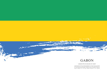 Flag of Gabon vector illustration