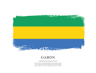 Flag of Gabon vector illustration