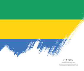 Flag of Gabon vector illustration
