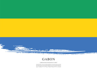 Flag of Gabon vector illustration - Powered by Adobe