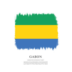Obraz premium Flag of Gabon vector illustration