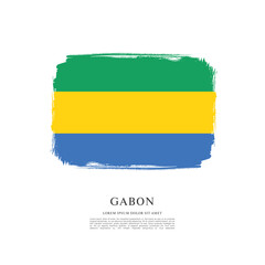 Flag of Gabon vector illustration