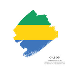 Obraz premium Flag of Gabon vector illustration