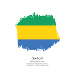 Obraz premium Flag of Gabon vector illustration