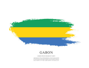 Flag of Gabon vector illustration