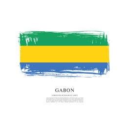 Obraz premium Flag of Gabon vector illustration