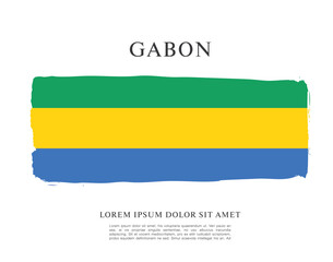 Obraz premium Flag of Gabon vector illustration