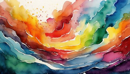 popular colors, watercolors, paints, abstract, fractals ver 4