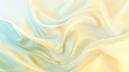 The background is light yellow and blue with smooth lines creating an abstract style of digital art.