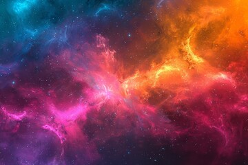 Naklejka premium Galaxy cosmos abstract multicolored background
