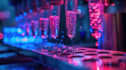 Neon-lit, synthetic biology kits for educational and research applications