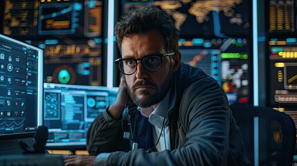 Image of a cybersecurity professional analyzing threats