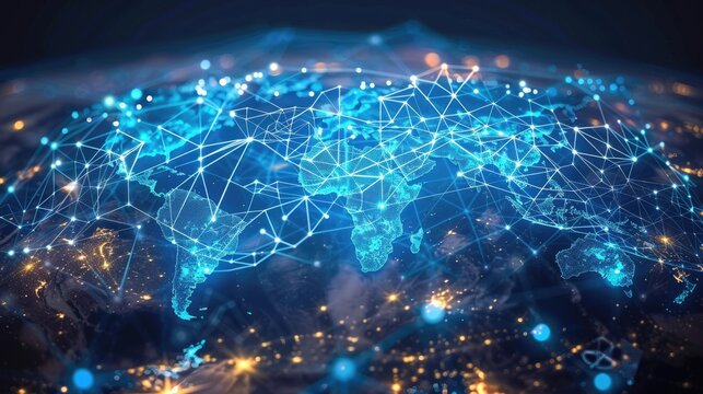 Illustration of the global cooperation required to combat cybercrime