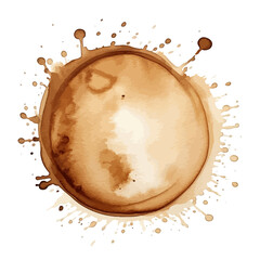 stain coffee ink watercolor brown transparent background