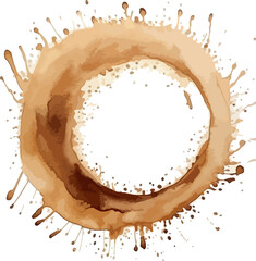 stain coffee ink watercolor brown transparent background