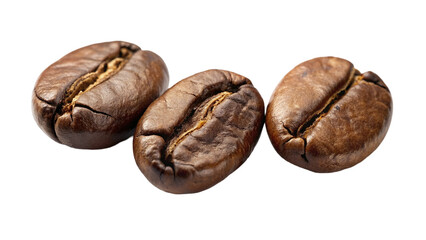 Roasted coffee beans. isolated on transparent background.