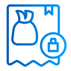 This is the Locked Delivery icon from the Accounting icon collection with an outline gradient style	
