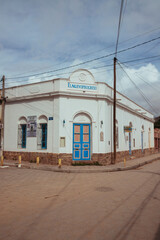 old colonial door in tilcara, argentina