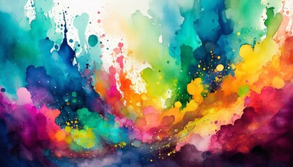 popular colors, watercolors, paints, abstract, fractals ver 7