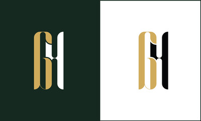 GH, HG, G, H .Abstract letters Logo Monogram