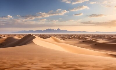 Fototapeta na wymiar Desert sand dunes, generative AI