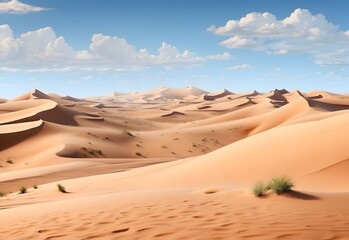 Desert sand dunes, generative AI
