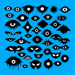 scary cartoon eyes collection