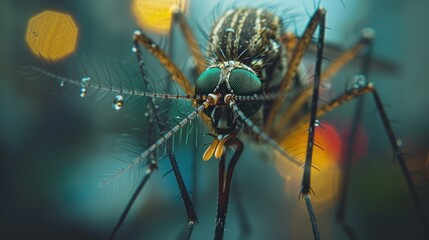 mosquito on colored background