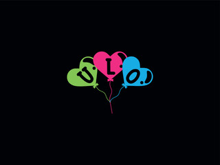 Typography ULO Balloons Logo Letter