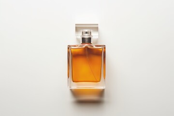 perfume bottle on white background mockup