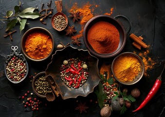 Obraz na płótnie Canvas variety of spices