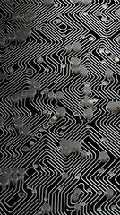 Obraz premium Abstract Black and White Wavy Lines