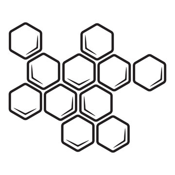 Honeycomb icon vector on white background