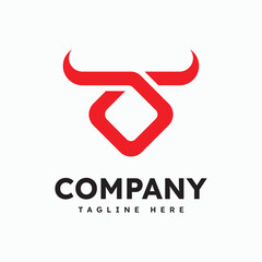 Bull Taurus Logo icon, Template vector illustration