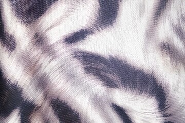 A zebra print fabric with a white background