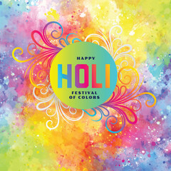 Happy Holi. Indian festival of Color. Vector illustration