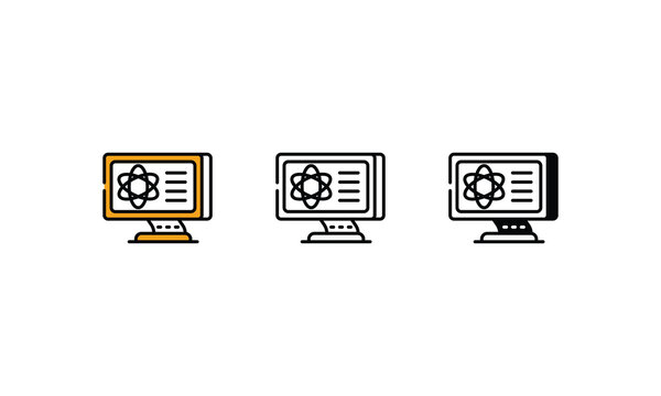 Monitor icons vector stock illustration