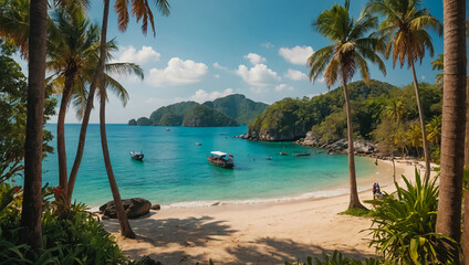 beautiful beach in Thailand nature