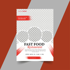  Fast food and restaurant flyer design template