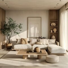 A serene living room in Japanese style