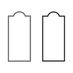 モノクロ縦書きの枠