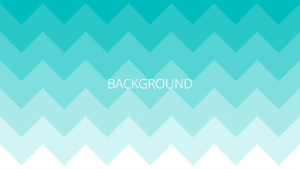 Teal green and white chevron background. Abstract banner with broken lines. Gradient blended zigzag