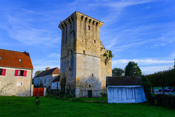 Remains of the Dungeon of the medieval Château du Houssoy (