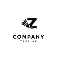 Letter Z Shuttlecock Badminton Logo icon vector template.eps