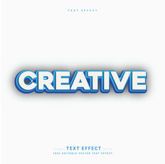 Creative overlapping text effect. Editable font style