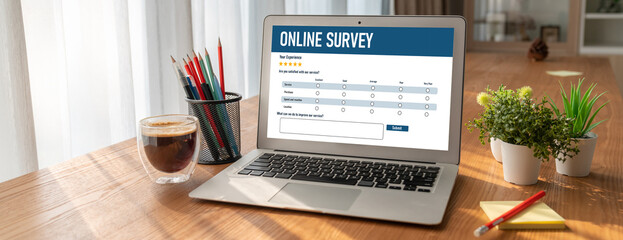 Online survey form for modish digital information collection on the internet network