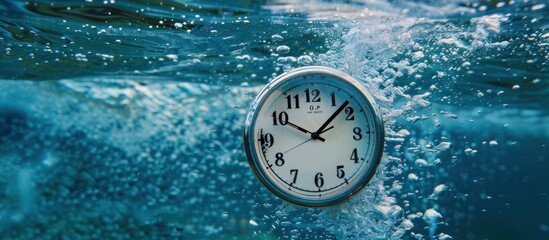 Clock in the under water