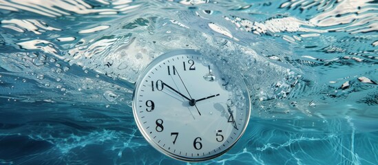 Clock in the under water